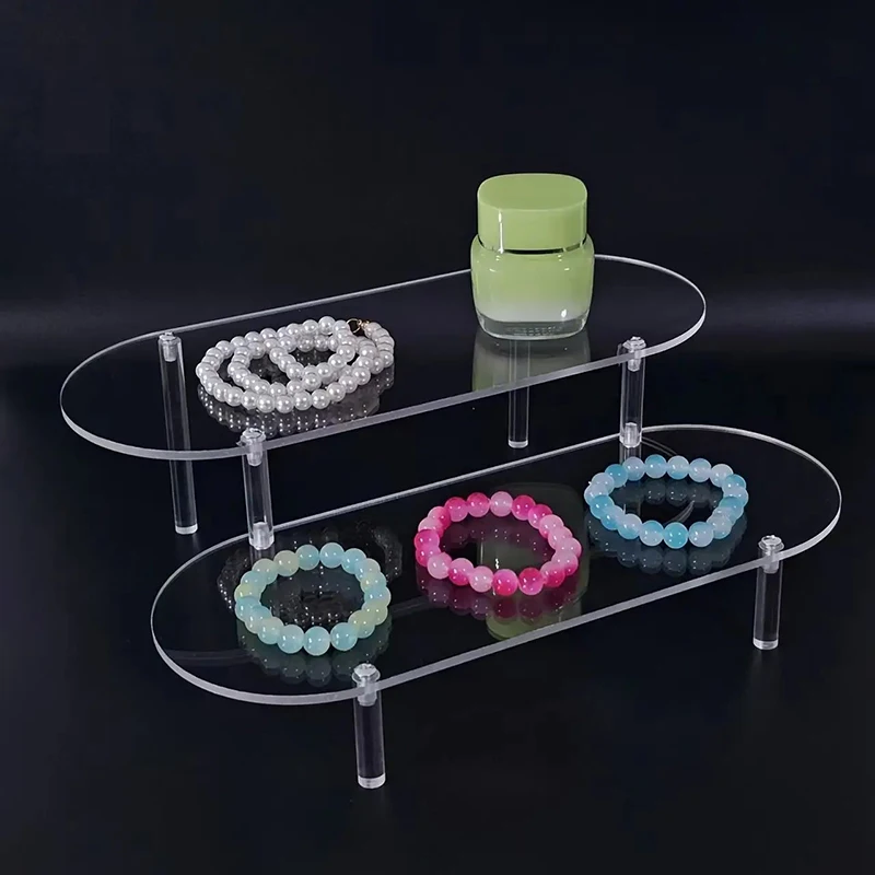 Soporte de exhibición de acrílico con esquinas redondeadas — Estantería organizadora transparente para cupcakes, perfumes y joyas — Almacenamiento y organización - Imagen 4