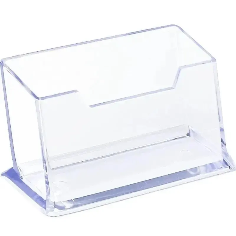 1 unidad de organizador de escritorio transparente: caja de almacenamiento y expositor de acrílico y plástico transparente para tarjetas de visita y tarjetas de mesa. - Imagen 2
